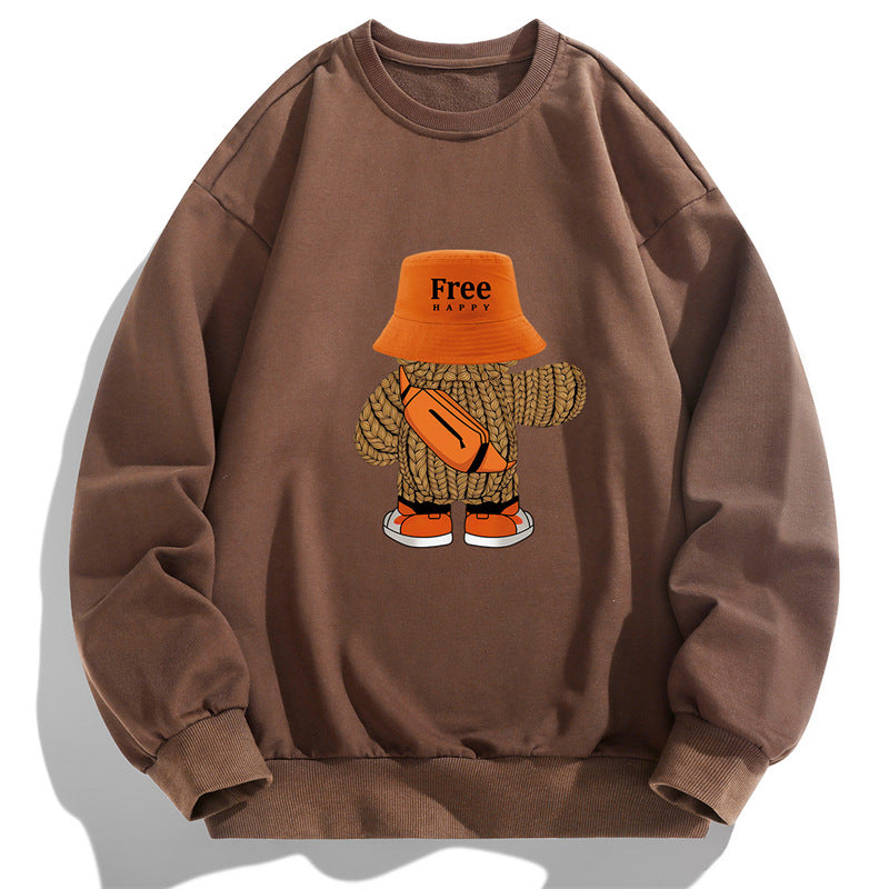Men's Sweater Bottoming Shirt Round Neck Set Mature